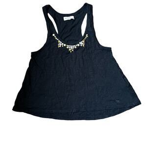 Abercrombie Kids Girl's XL Racerback Rhinestone Navy Swing Tank Top